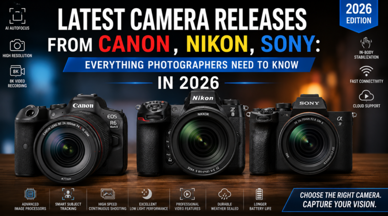 Latest Camera Releases from Canon, Nikon, Sony: Everything Photographers Need to Know in 2026